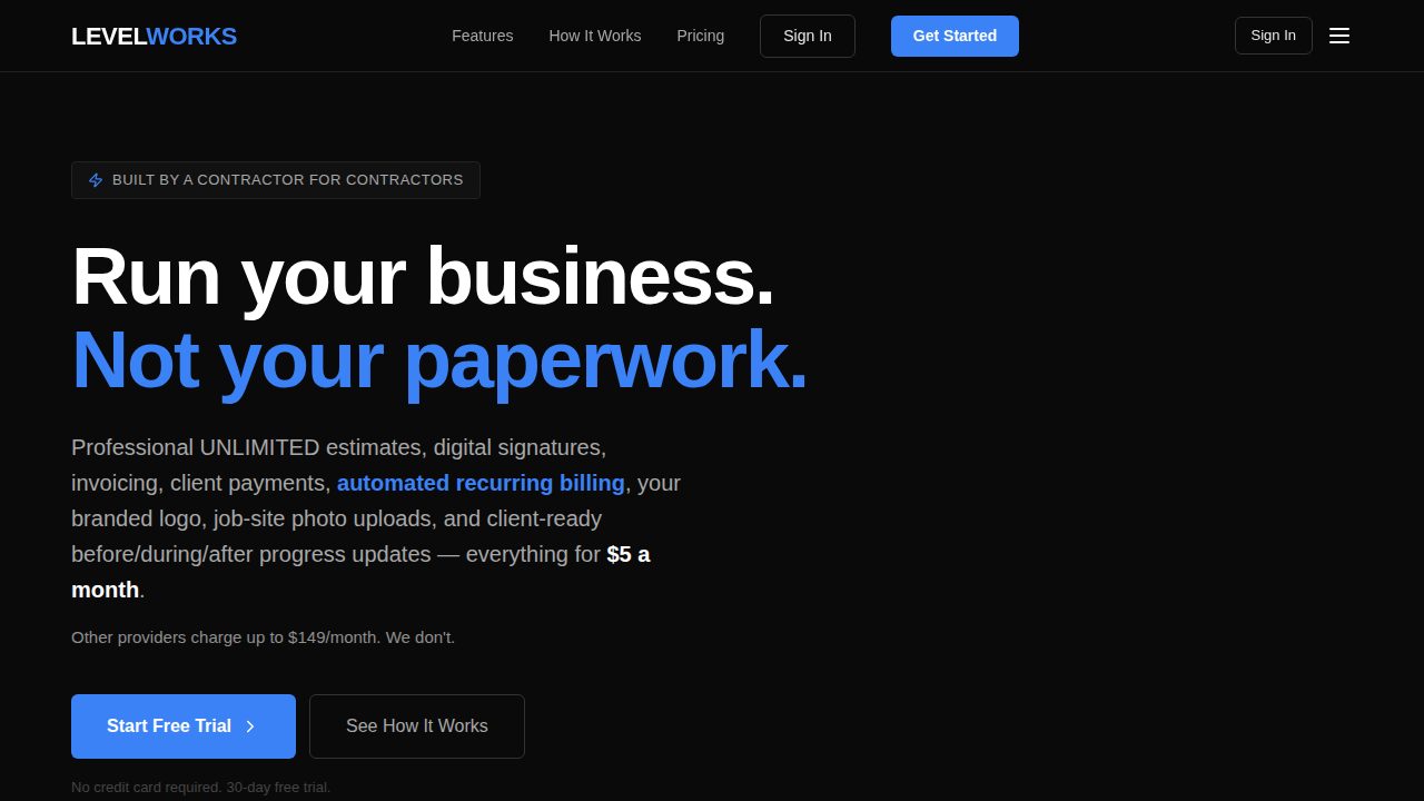 LevelWorks website
